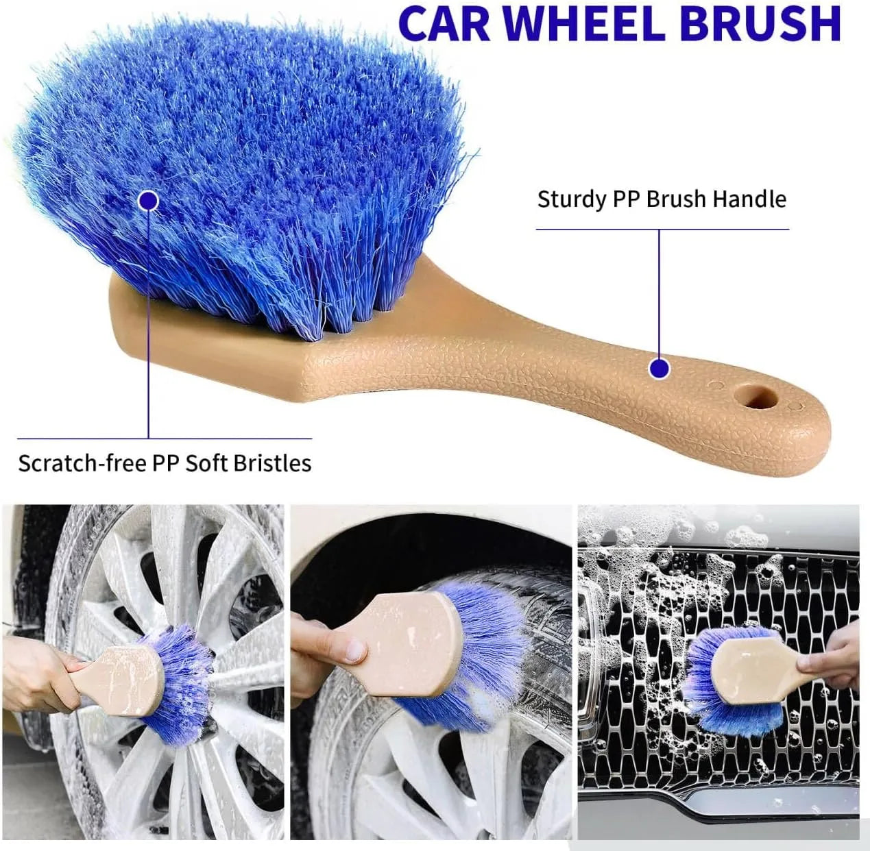 62" Car Wash Mop & Brush Kit – Full Vehicle Cleaning Set with Squeegee, Towels & Tire Brush