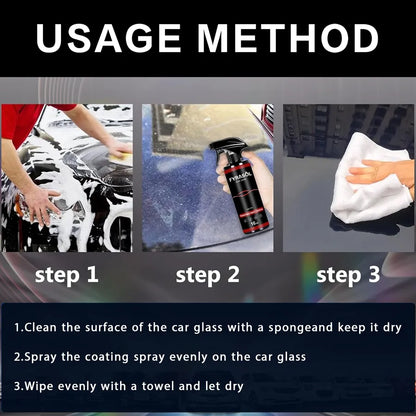 Fyrasol Ceramic Coating Spray 16oz 3-in-1 Nano Car & Boat Detailing Kit – Hydrophobic UV Paint Protection, Waterless Wash, High Gloss Finish for Cars, Motorcycles & Boats Automotive