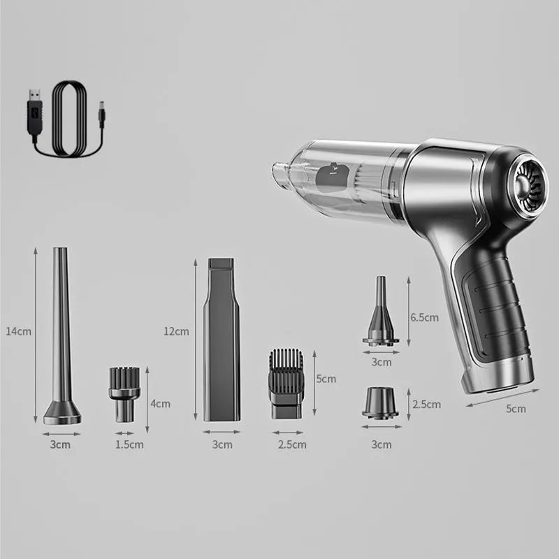 Multifunctional Handheld Car Vacuum – Strong Suction, Lightweight & Easy to Use