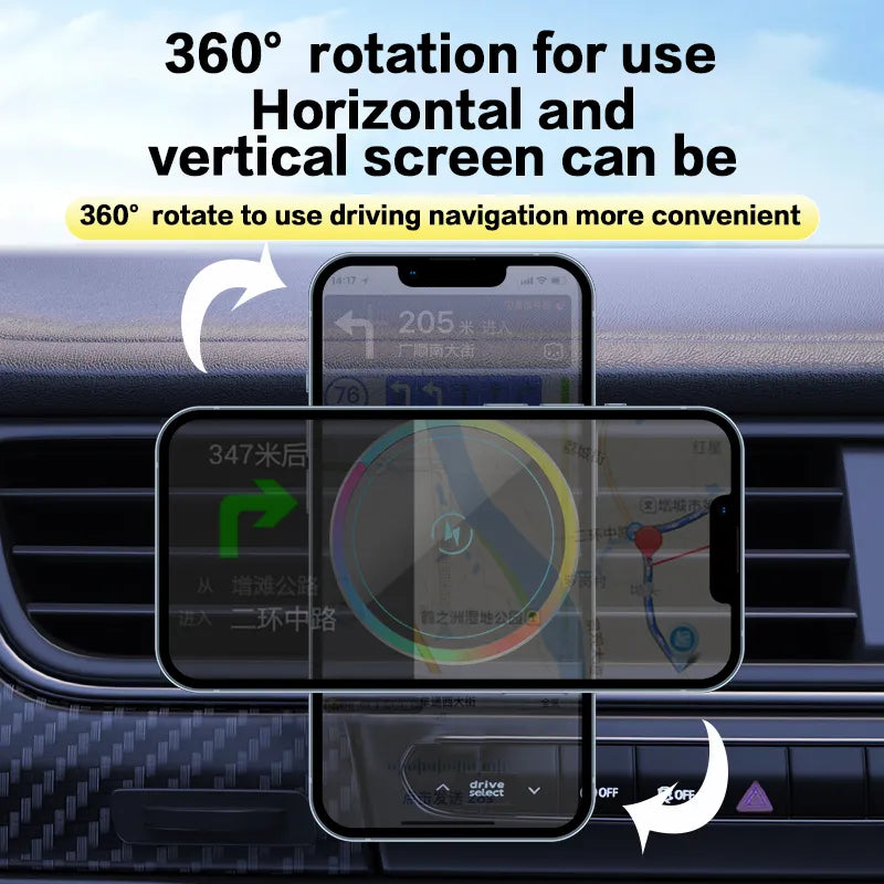 360° Rotating Magnetic Car Mount - Effortless Navigation & Call Management
