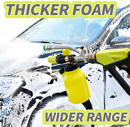 Dual-Connector Foam Cannon Kit – 1/4" Quick Connect with 5 Spray Nozzles for Car Wash
