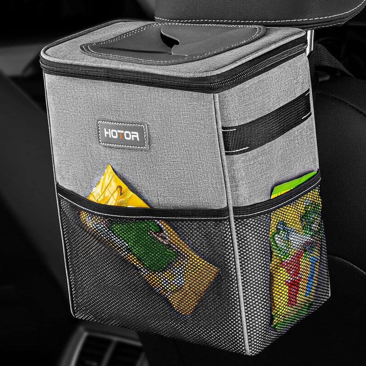 HOTOR Car Trash Can, Leakproof Car Organizer, 2-Gallon, Black mysite