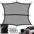 Truck Bed Cargo Net, Stretchable from 4'x4' to 7'x7',High Elastic Cargo Net with Storage Bag and 8 rustproof Buckles, Ideal for ATV, SUV, UTV, Truck and Boat Use, Black mysite