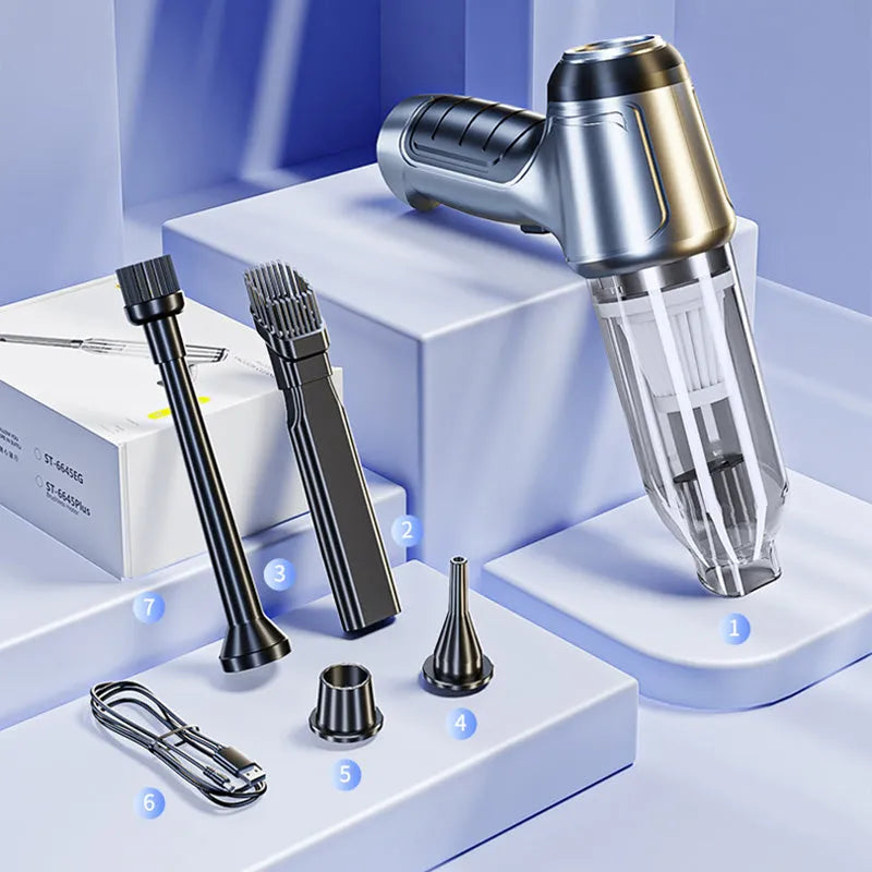 Multifunctional Handheld Car Vacuum – Strong Suction, Lightweight & Easy to Use