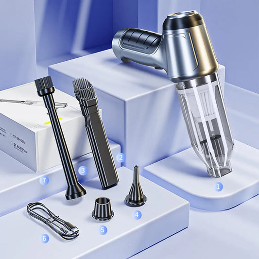 Multifunctional Handheld Car Vacuum – Strong Suction, Lightweight & Easy to Use