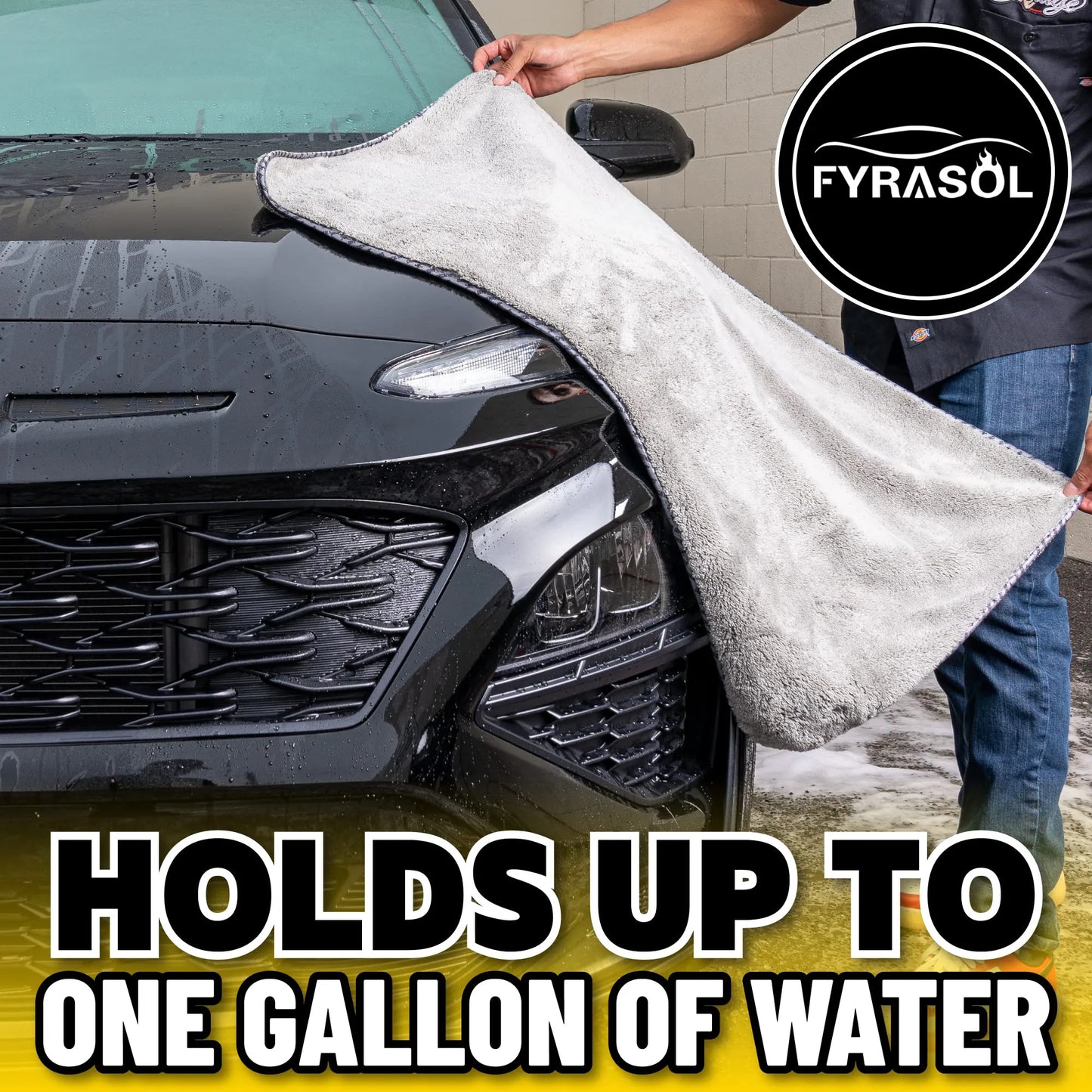 Ultra Plush Microfiber Drying Towels – 36" x 25" Super Absorbent for Cars & More (2-Pack)