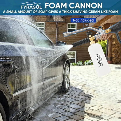 Powerful Foam Cannon Kit for Car Detailing – Dual Connector & Multi-Angle Spray Tips
