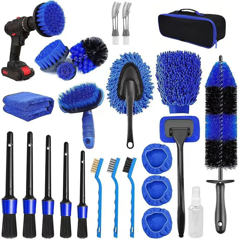 Car Detailing Brush Set – Deep Clean for Interior, Exterior & Wheels