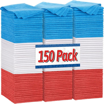 150PCS Microfiber Cleaning Towels – Lint-Free & Scratch-Free for Car & Home