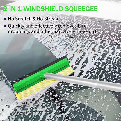 62" Car Wash Mop & Brush Kit – Full Vehicle Cleaning Set with Squeegee, Towels & Tire Brush