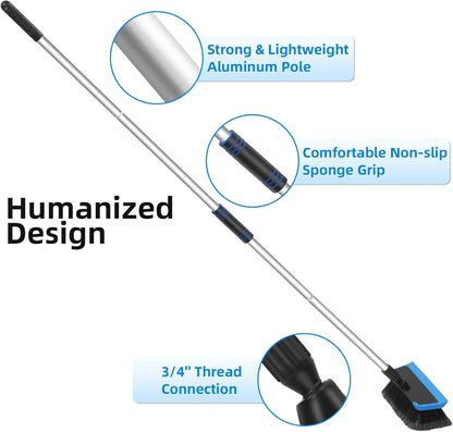 62" Car Wash Mop & Brush Kit – Full Vehicle Cleaning Set with Squeegee, Towels & Tire Brush