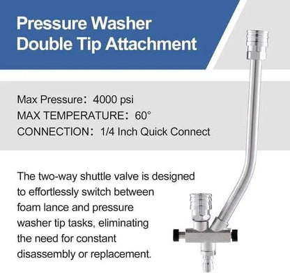 2-in-1 Foam Spray High-Pressure Water Gun for Cars, Bikes & Home Use