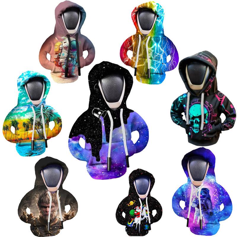 Creative Car Gear Shift Knob Cover – Decorative Protective Sleeve, Anti-Sweat Gear Lever Hoodie Style hoodies mini funny hoodie car decor fyrasol