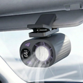 Hands-Free Personal Cooling Fan with LED Display, Upgraded Car Clip On Cooling Fan, Portable AC Fan with 360° Rotation for Car Visor & Roof Handles, Waist & Umbrella fyrasol