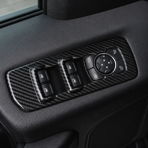 ABS Carbon Fiber Window Switch Panel Trim for Ford F-150 fyrasol