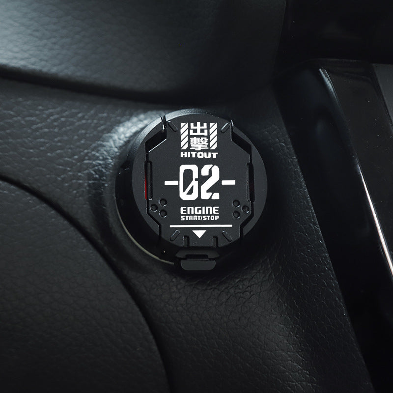 Naruto Style Car Engine Start Button Cover for Vehicles & Motorcycles Full Alloy Protective Design Enhanced Interior Style Sporty Touch fyrasol