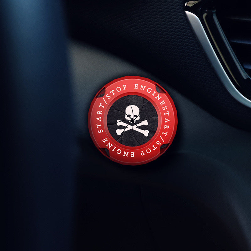Naruto Style Car Engine Start Button Cover for Vehicles & Motorcycles Full Alloy Protective Design Enhanced Interior Style Sporty Touch fyrasol