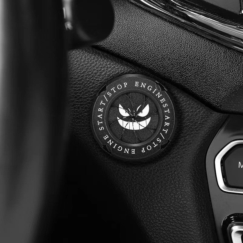 Naruto Style Car Engine Start Button Cover for Vehicles & Motorcycles Full Alloy Protective Design Enhanced Interior Style Sporty Touch fyrasol