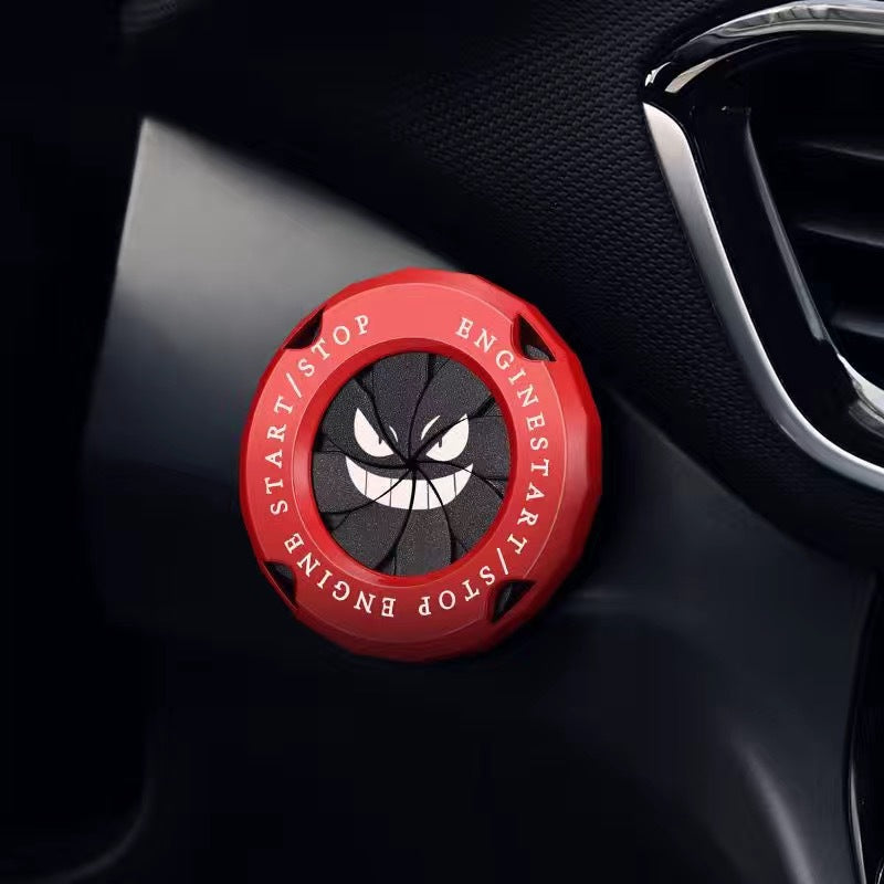 Naruto Style Car Engine Start Button Cover for Vehicles & Motorcycles Full Alloy Protective Design Enhanced Interior Style Sporty Touch fyrasol