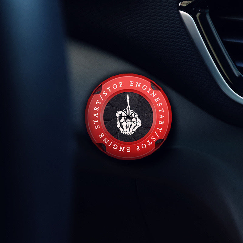 Naruto Style Car Engine Start Button Cover for Vehicles & Motorcycles Full Alloy Protective Design Enhanced Interior Style Sporty Touch fyrasol