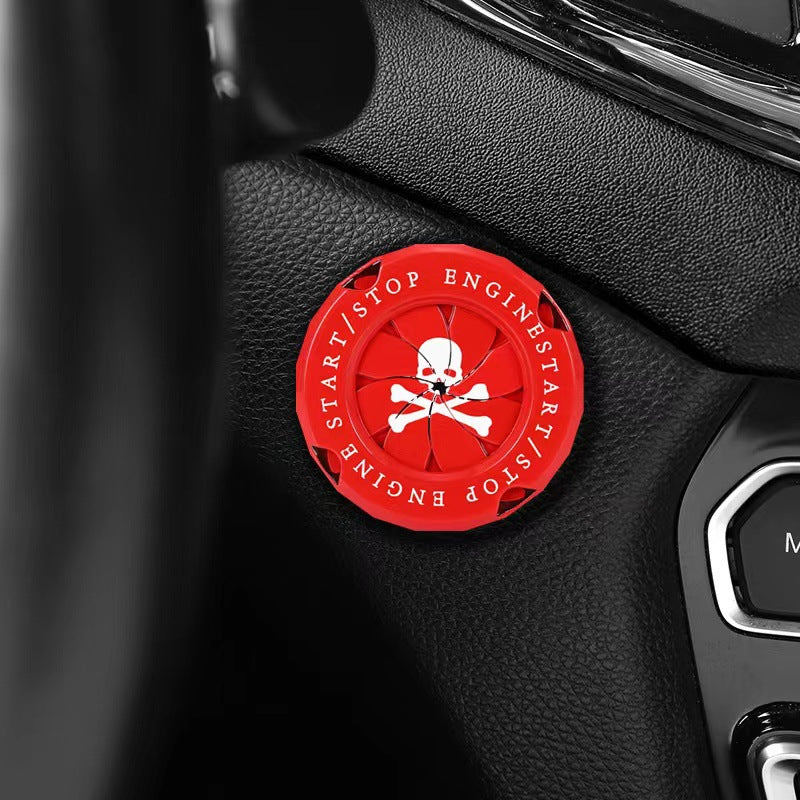 Naruto Style Car Engine Start Button Cover for Vehicles & Motorcycles Full Alloy Protective Design Enhanced Interior Style Sporty Touch fyrasol
