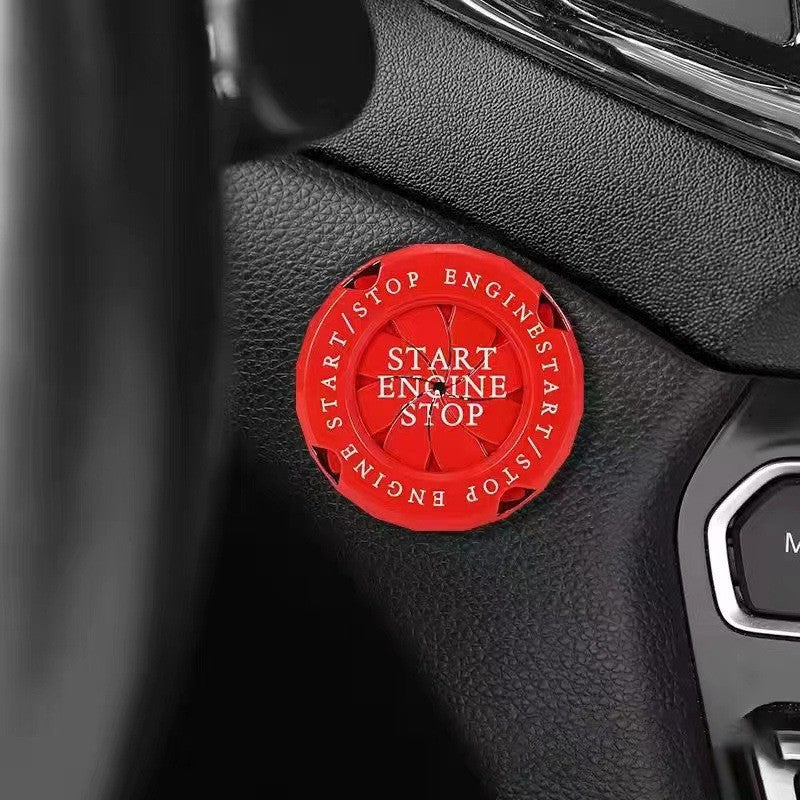 Naruto Style Car Engine Start Button Cover for Vehicles & Motorcycles Full Alloy Protective Design Enhanced Interior Style Sporty Touch fyrasol