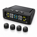 Tire Pressure Monitoring System - TPMS Tire Pressure Monitor System with Solar Charger, TPMS with 4 External sensors & 6 Alarm Modes, LCD Real-time Display, Auto Sleep Mode, Easy to Install fyrasol