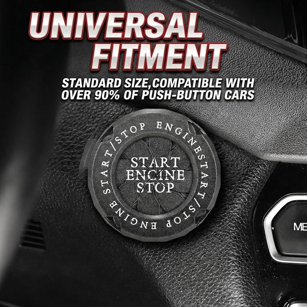 Naruto Style Car Engine Start Button Cover for Vehicles & Motorcycles Full Alloy Protective Design Enhanced Interior Style Sporty Touch fyrasol