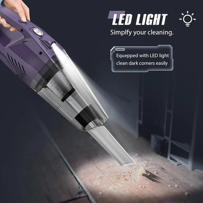 Cordless Handheld Car Vacuum – Powerful Suction, Lightweight & Rechargeable