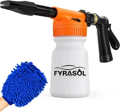 Snow Foam Car Wash Kit – Foam Gun + Microfiber Mitt for Garden Hose Use