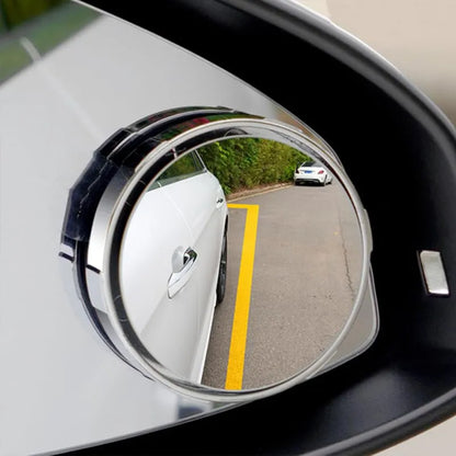 Suction Cup Rearview Mirror - Ultra Clear Blind Spot Mirror for Car Wide Angle View Easy Installation Silver