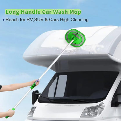 62" Car Wash Mop & Brush Kit – Full Vehicle Cleaning Set with Squeegee, Towels & Tire Brush