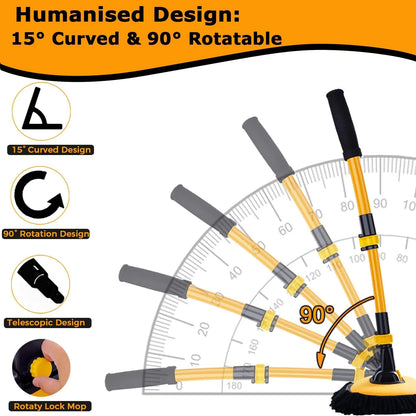 Ergonomic Arc Car Cleaning Brush – Scratch-Free Deep Cleaning