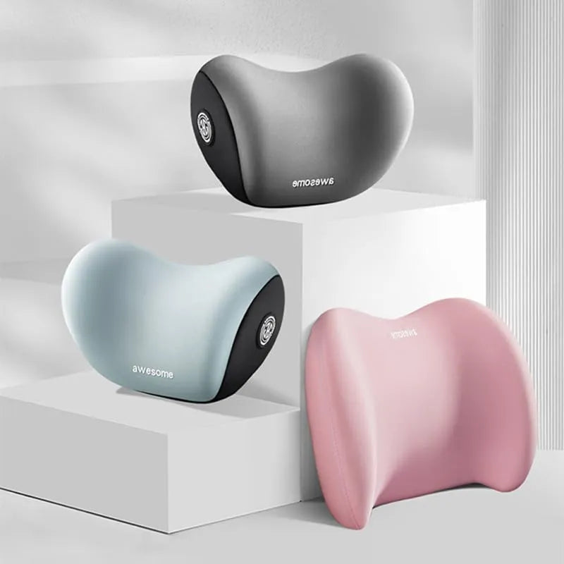 Car Lumbar Support Pillow and Car Neck Pillow Kit, Ergonomic Car Seat Headrest & Lumbar Cushion with Adjustable Strap for Neck Back Pain Relief, for Office Chair/Truck/Wheelchair