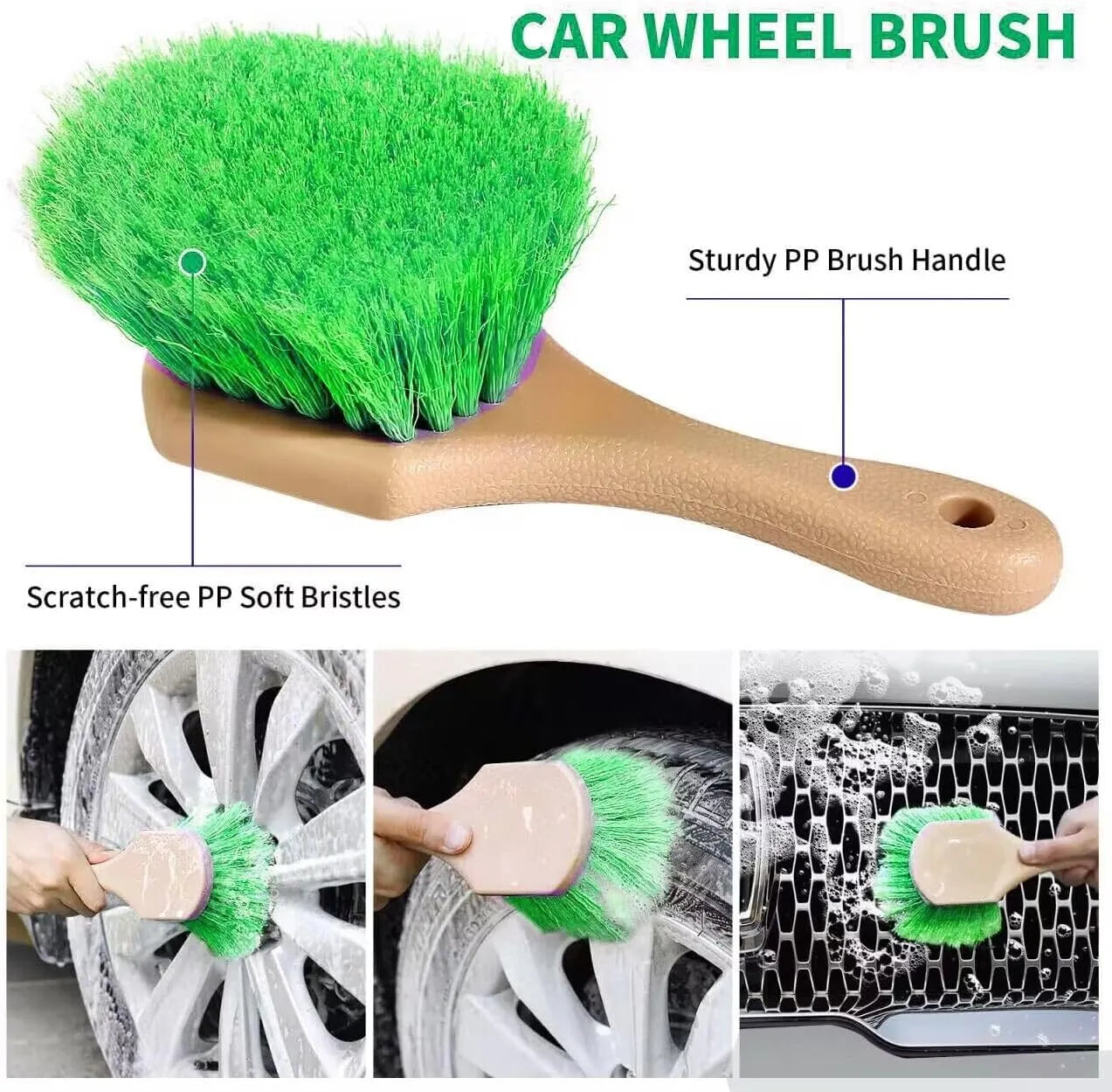 62" Car Wash Mop & Brush Kit – Full Vehicle Cleaning Set with Squeegee, Towels & Tire Brush