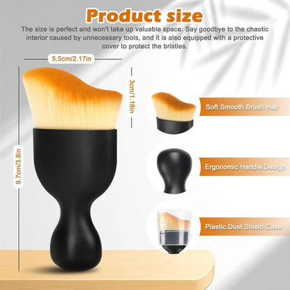 2-Pack Car Interior Detailing Brushes – Soft Bristles & Curved Design for Dust Removal