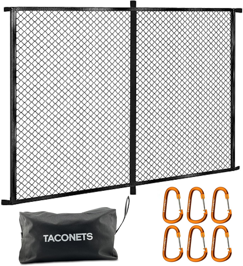 Upgraded Highly Elastic Truck Bed Cargo Net Organizer, 4'x4' Simple elastic truck bed cargo mesh organizer fyrasol