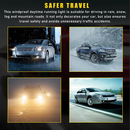 Wind Powered Vehicle Lights, 8 LED Waterproof Car Wind Energy Daytime Light, Auto LED Daytime Running Lights No External Power Supply, Universal Car Accessories