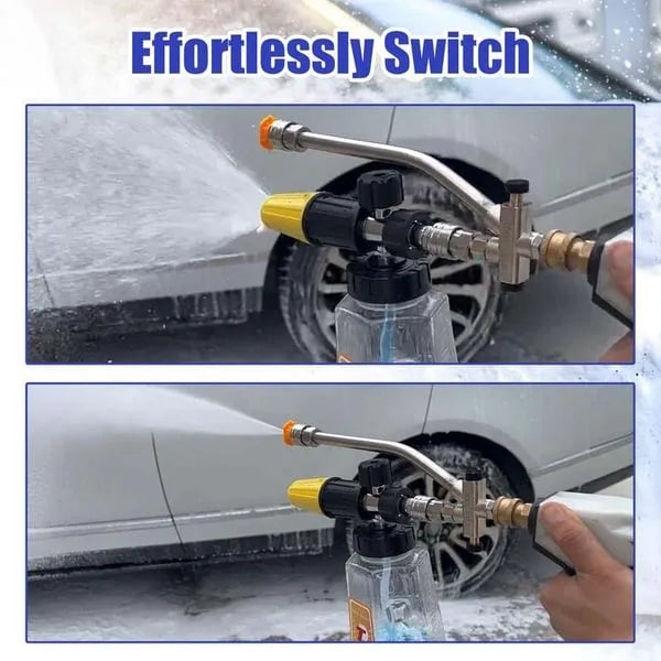 2-in-1 Foam Spray High-Pressure Water Gun for Cars, Bikes & Home Use