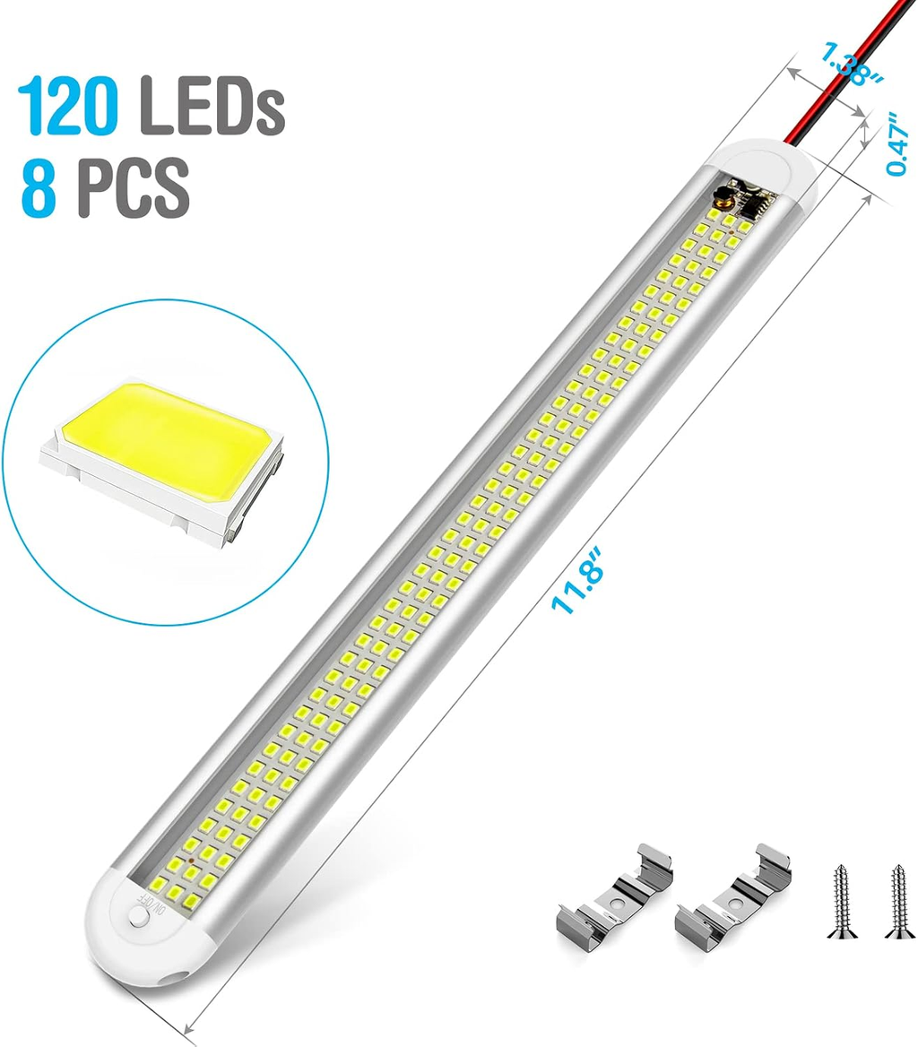 12v LED car light strip, car light strip for car rv van truck van camper boat caravan rv fyrasol