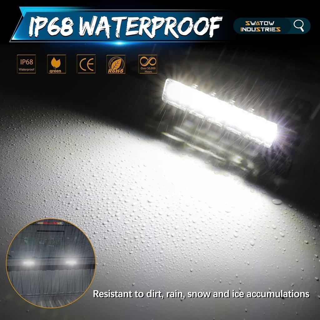 Truck Bed Lights 8 Pods Truck Bed LED Light Bar Kits w/Switch Rear Cargo Lights Truck Lighting Kits fyrasol