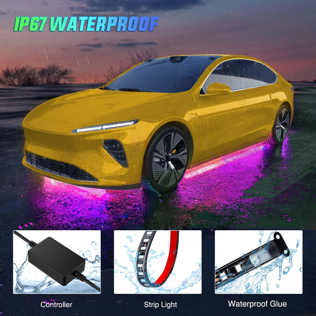 TL-31 2-piece 60-inch RGB Truck Bed Light Strip Kit 180 LED RF Remote Control fyrasol