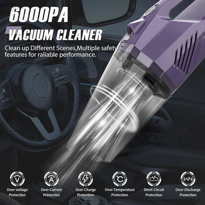Cordless Handheld Car Vacuum – Powerful Suction, Lightweight & Rechargeable