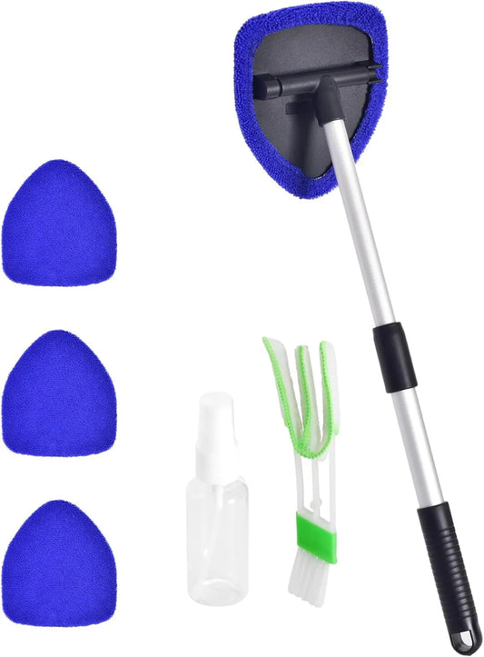 Extended Car Wash Brush with Scratch-Free Chenille Head – Ideal for SUVs, RVs, and Trucks