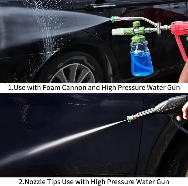 2-in-1 Foam Spray High-Pressure Water Gun for Cars, Bikes & Home Use