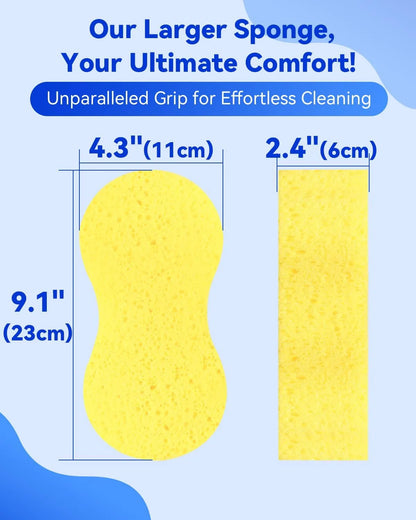 5-Pack Large Car Wash Sponges – Extra Thick & Super Absorbent Foam for Car & Home