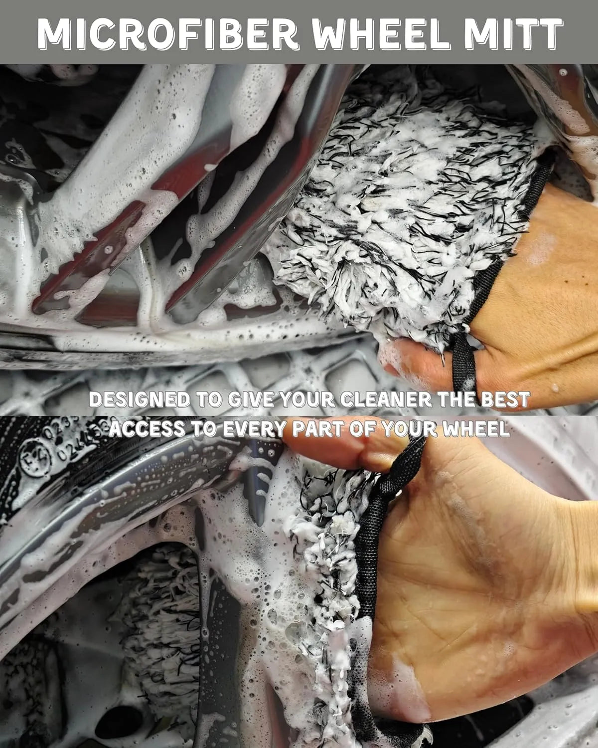 7PCS Premium Wheel & Tire Cleaning Kit – Long Handle Brushes, Mitt, Towels & More