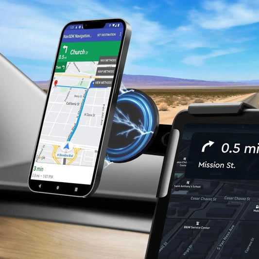 Magnetic Car Phone Mount – Built-In Fast Charger for Effortless Driving