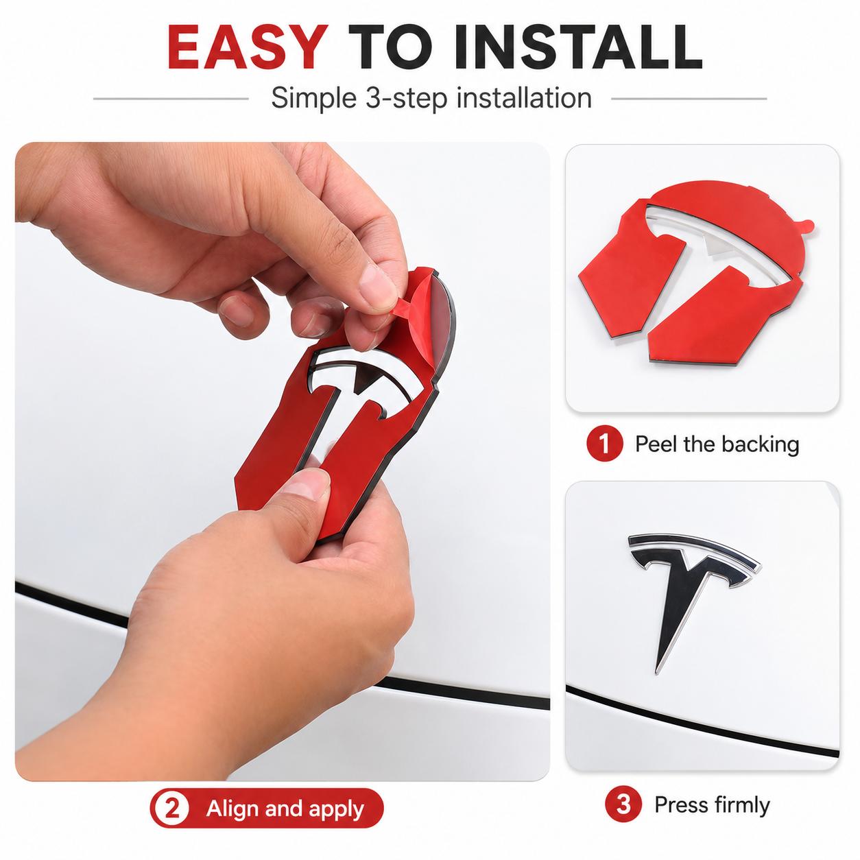 Mando Style Helmet Metal Car Emblem For Tesla Model 3 Y, Aluminum Alloy Badge With Rustproof CNC Finish