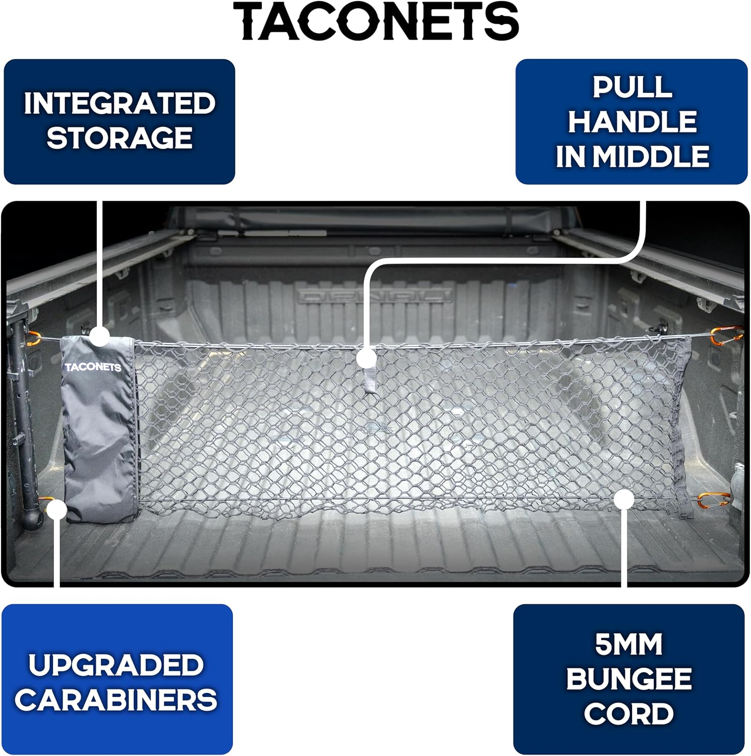 Toyota 4Runner Envelope Cargo Net Integrated Storage Bags Heavy Duty Hooks American Design Integrated Storage Bags fyrasol